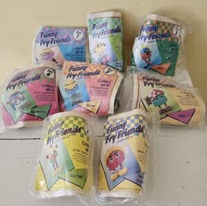 Vintage 1989 McDonald’s Funny Fry Friends Complete Set of 10 – Sealed Bags
